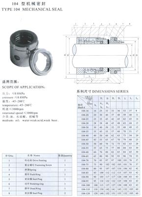 104型機械密封